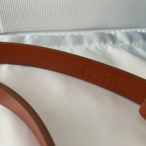 A Double G buckle belt made in our unfinished fade